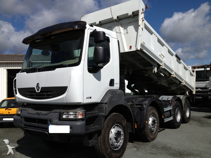 Camion Renault Bi-benne Meiller Kerax 450 DXi 8x4 Gazoil Euro 4 ...