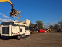 used waste shredder