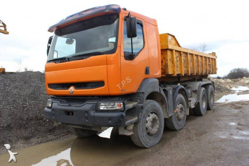 Camion Renault Polybenne Ampliroll Kerax 400 8x4 Euro 2 Occasion - N ...