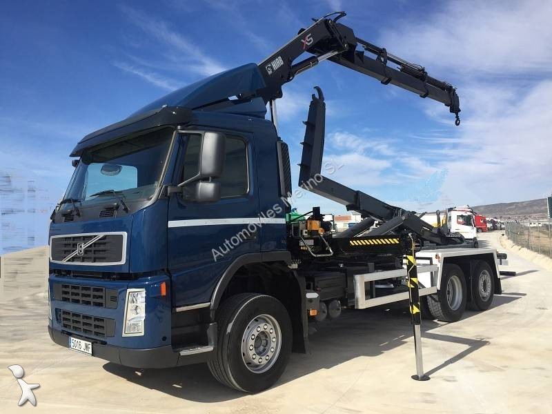 Used Volvo FM container truck 400 6x2 Diesel Euro 4 crane 