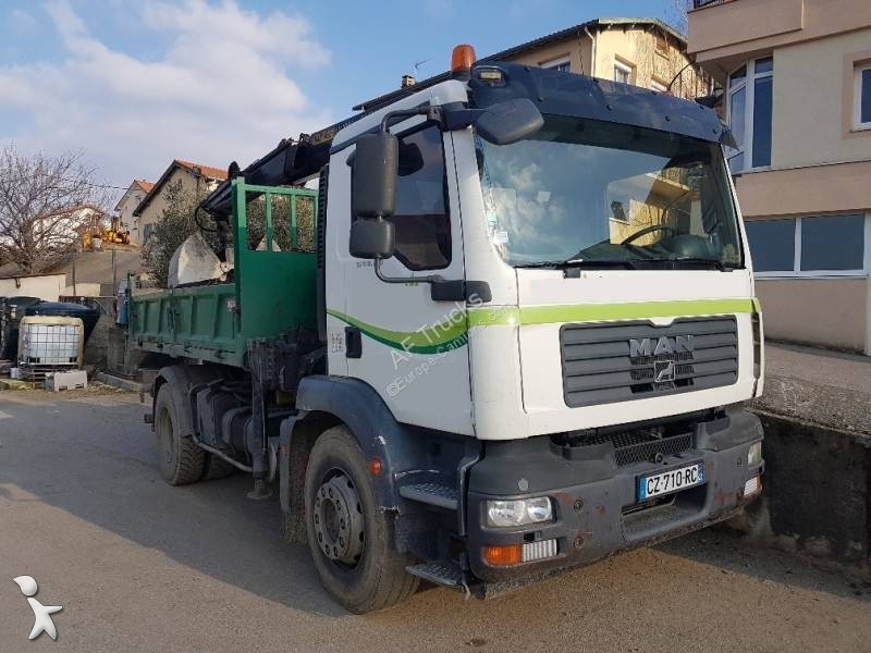 Camion MAN Benne TGM 18.280 4x2 Gazoil Euro 4 Grue Occasion - N°2790601