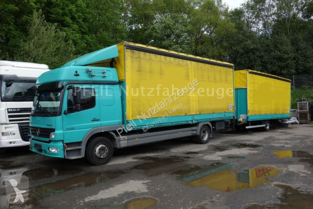 Voir les photos Camion Mercedes 1229 PL-SP-Schlafkabine-Edscha-Standklima+Anhäng