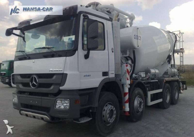 Camion Mercedes calcestruzzo betoniera mescolatore + pompa Actros 4141