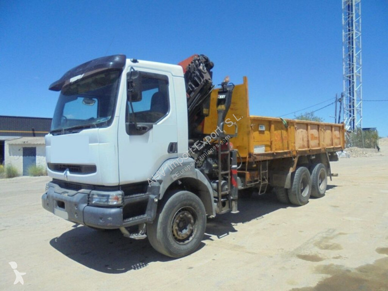 Voir les photos Camion Renault CAMION GRUA VOLQUETE RENAULT 330 6X4 2004 PALFINGER PK 21502 200