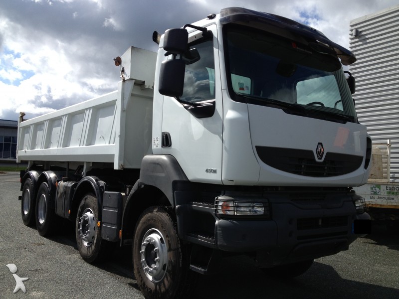 Camion Renault Bi-benne Meiller Kerax 450 DXi 8x4 Gazoil Euro 4 ...