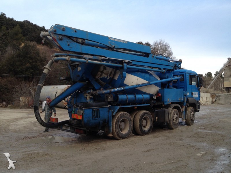 Camion MAN calcestruzzo betoniera mescolatore + pompa TGA 35.430 8x4