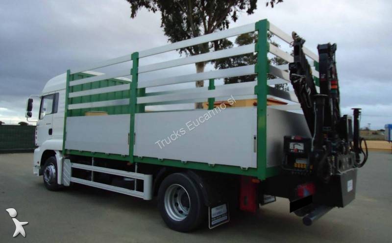 Used MAN TGA flatbed truck 18.390 4x2 Diesel Euro 4 crane 