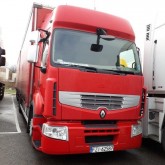 ciężarówka z przyczepą firanka Renault