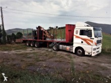 camião reboque transporte de madeira MAN