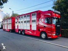 ciężarówka z przyczepą do transportu bydła Scania
