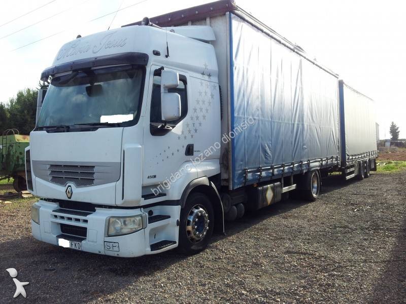 Camion Remorque Renault Savoyarde Système Bâchage Coulissant Premium ...