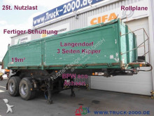 semirremolque Langendorf SK 18/25 2 Achs 3 Seiten 19m³ Nutzlast 25t.