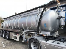 semi remorque Schrader 3-Achs 22,5m³ Saug u.Druck Chemie-Auflieger V2A
