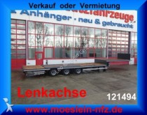 semi remorque Moeslein 3 Achs Satteltieflader Plato für Fertigteile, Ba
