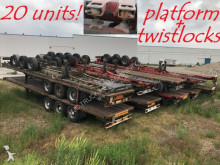 Van Hool 20x PLATFORMS + TWISTLOCKS - 2x 20ft / 40ft - BPW axles - AIR SUSP semi-trailer