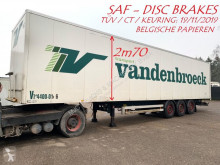 naczepa Van Hool 3-AS GESLOTEN BAK - CLOSED BOX - CAISSE FERMEE - SAF DISC / SCHIJFREMMEN - PAPIERS BELGES - CT 19/11/2019