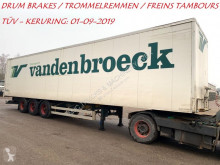 semi reboque Van Hool 3-AS GESLOTEN BAK - CLOSED BOX - CAISSE FERMEE - BPW - FREINS TAMBROUS / DRUM BRAKES / TROMMELREMMENMEN - PAPIERS BELGES - CT 01
