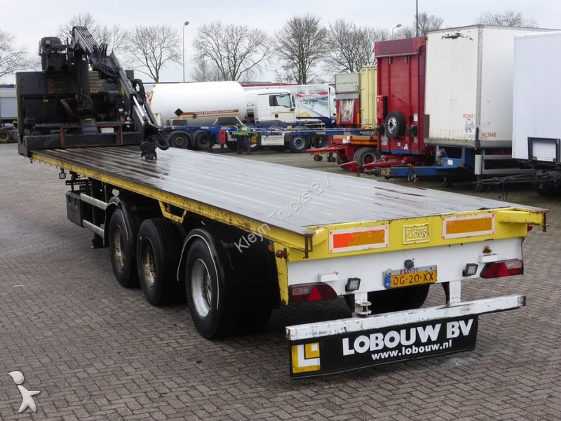 Used Floor flatbed semi-trailer HIAB 130R 2004 ROLLER CRANE 3 axles ...