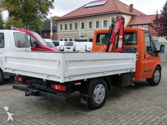 Used Ford Transit flatbed van FT350L Pritsche mit Kran ...